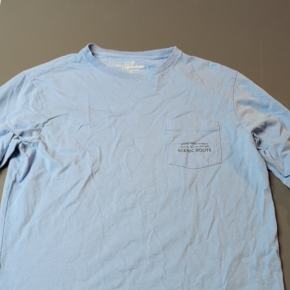 Vineyard Vines Men's Light Blue Long Sleeve Tee